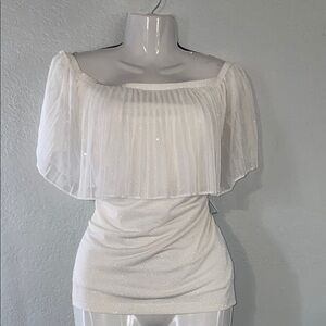 Elegant White Off-Shoulder Women's Top